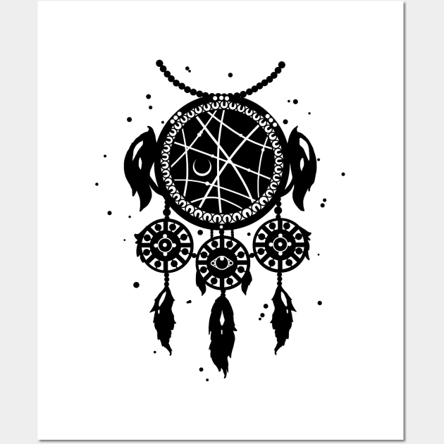 dream catcher and stars Wall Art by AlexKstov